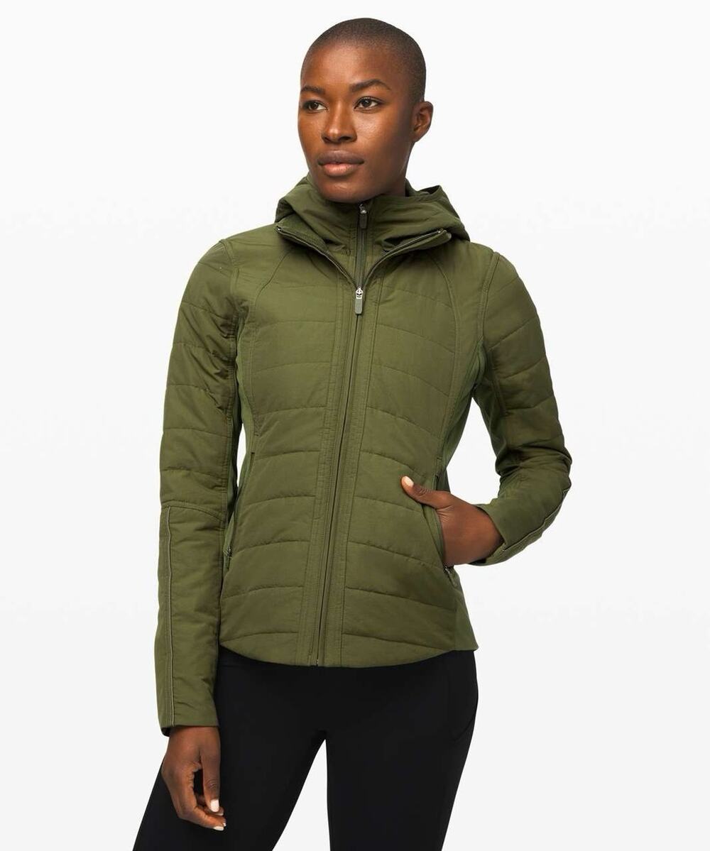Sz 6 $228 Lululemon Another Mile Jacket Landscape Green No Hood